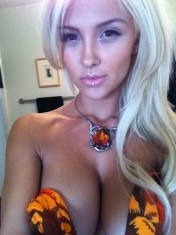 Sexy Blonde with Big Cleavage