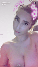 Topless SarahJ on Snapchat