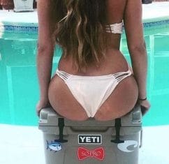 Tan Booty on Yeti Cooler